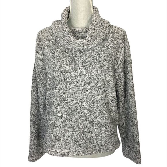 So Heathered Grey Cowl Neck Fleece Pullover Top Size S - Picture 1 of 3